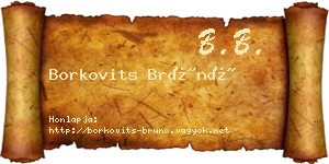 Borkovits Brúnó névjegykártya